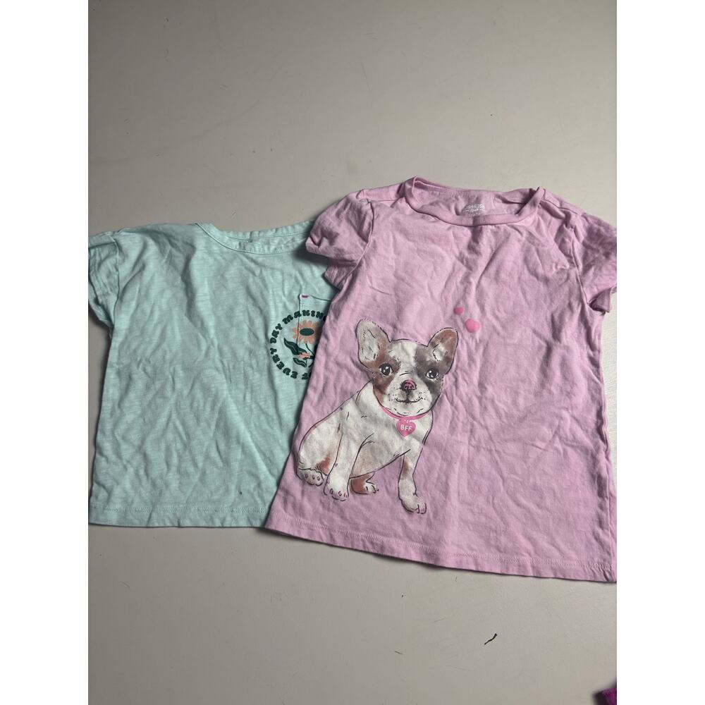 Girls Sz 6 Lot of 9 Shirts OshKosh Cat & Jack Justice Children’s Place Tees Tank - Picture 3 of 10